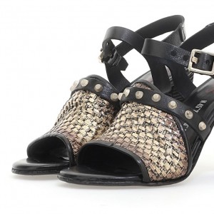 Sandalias A.S.98 Becci Mujer Negras | ES-ODS081574