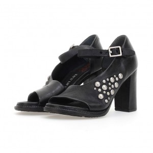 Sandalias A.S.98 Brooke Mujer Negras | ES-KRZ726819