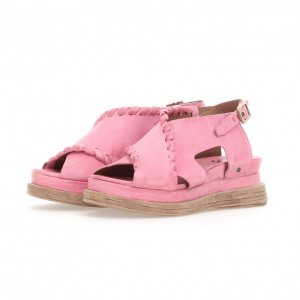 Sandalias A.S.98 Laz Mujer Rosas | ES-TLA084691