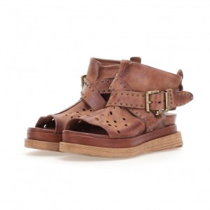 Sandalias A.S.98 Lenora Mujer Kaki | ES-SQZ215849