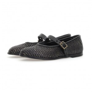 flat shoes A.S.98 Janet Mujer Negras | ES-HPV657418