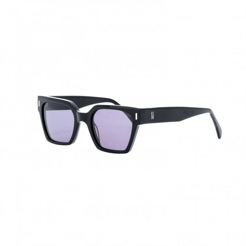 Gafas de Sol A.S.98 Kirk Hombre Negras | ES-WHL569742