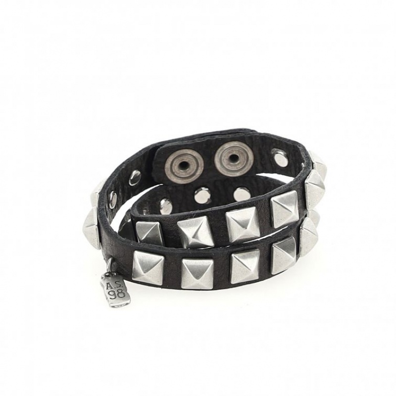 Pulsera A.S.98 Jaxon Unisex Negras | ES-GRE538601