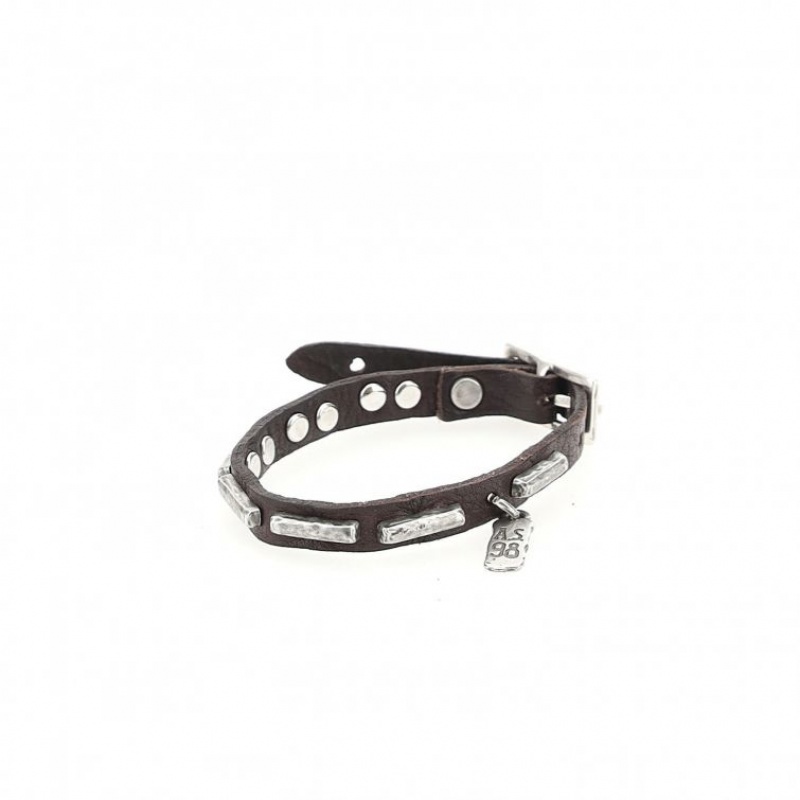 Pulsera A.S.98 Jeff Unisex Chocolate | ES-ZLQ520741