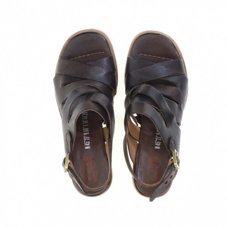 Sandalias A.S.98 Aislin Mujer Chocolate | ES-IHU450192