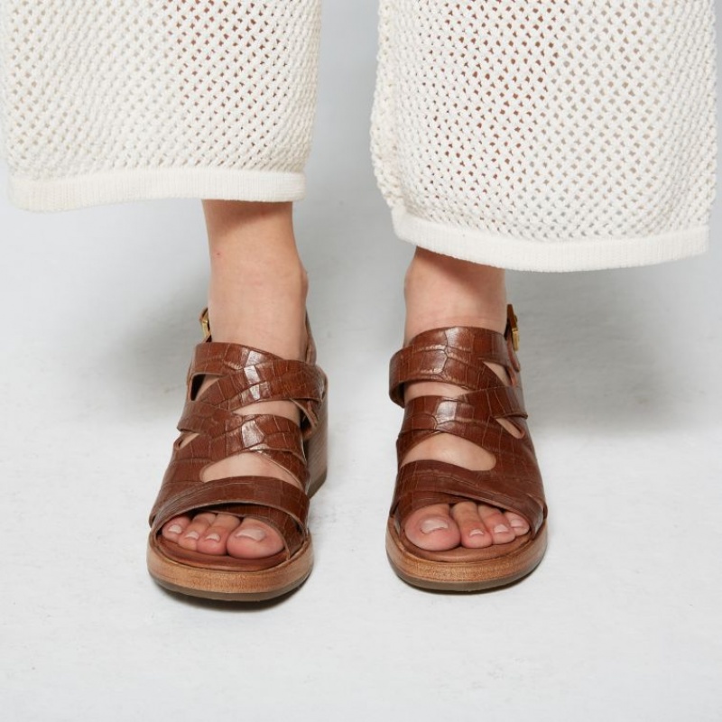 Sandalias A.S.98 Aislin Mujer Kaki | ES-GPW325894