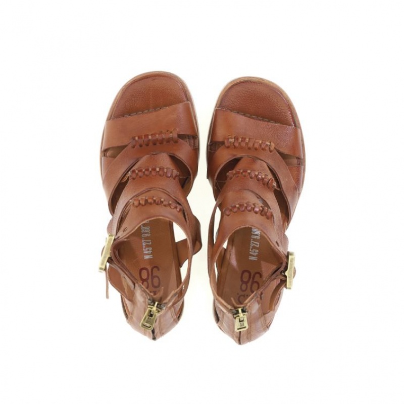 Sandalias A.S.98 Andra Mujer Kaki | ES-DZI158490