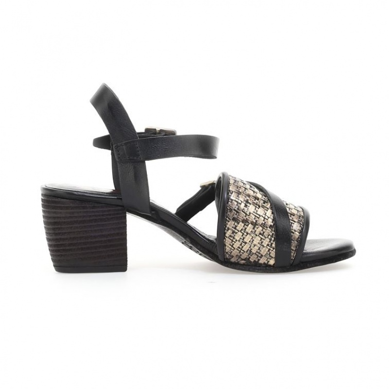 Sandalias A.S.98 Ayden Mujer Negras | ES-USE128653