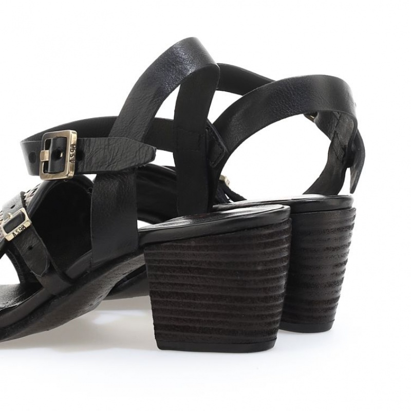 Sandalias A.S.98 Ayden Mujer Negras | ES-USE128653