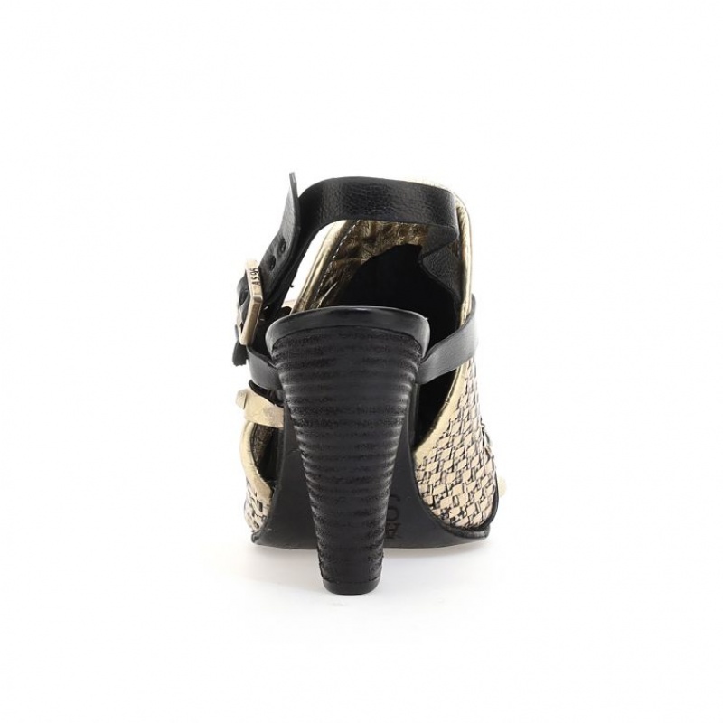 Sandalias A.S.98 Beckah Mujer Negras | ES-EWS506372