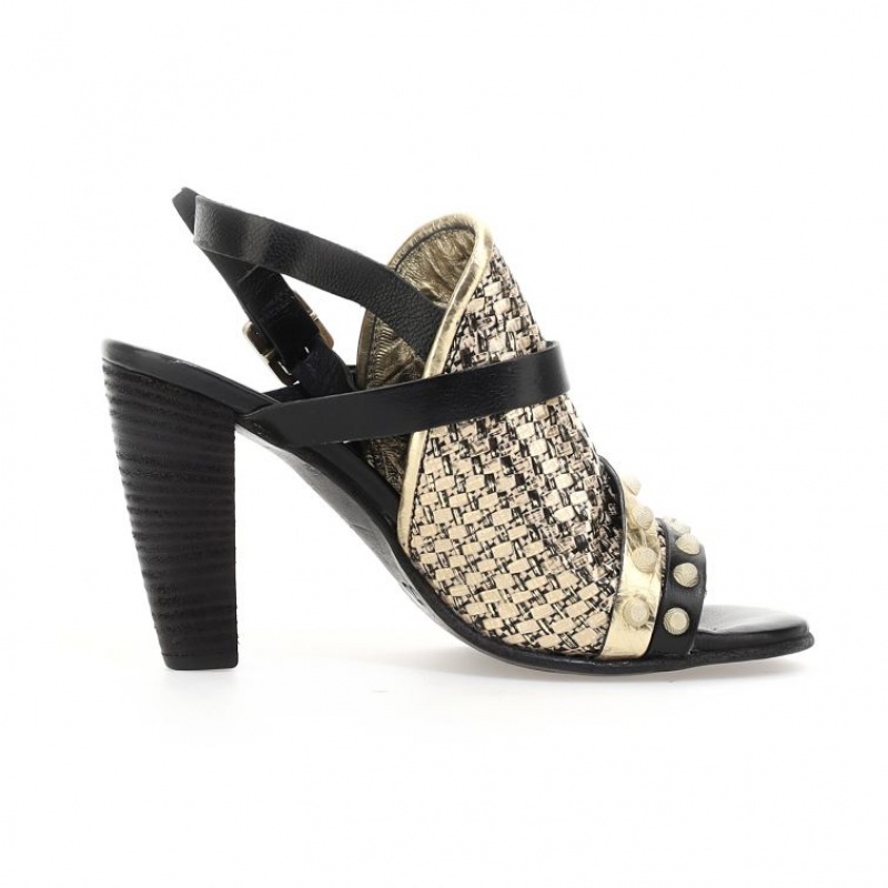 Sandalias A.S.98 Beckah Mujer Negras | ES-EWS506372