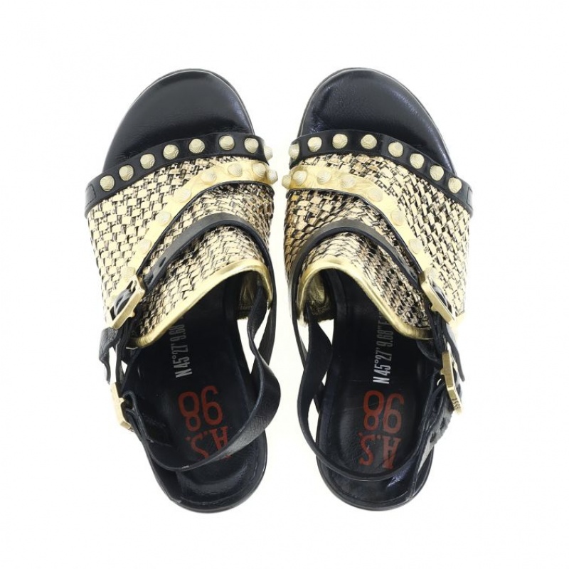 Sandalias A.S.98 Beckah Mujer Negras | ES-EWS506372