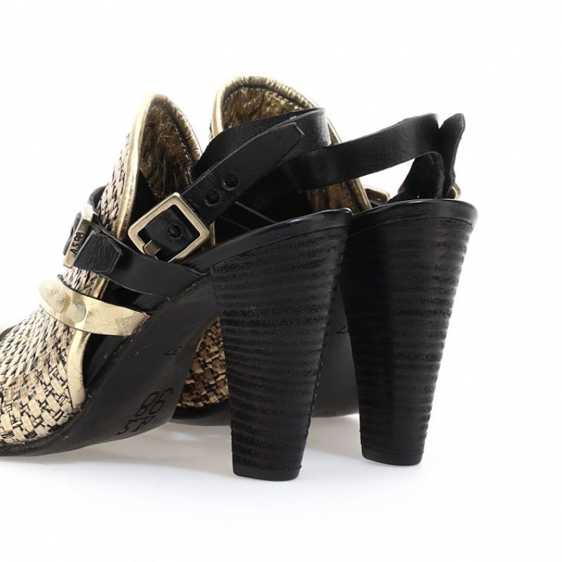 Sandalias A.S.98 Beckah Mujer Negras | ES-EWS506372