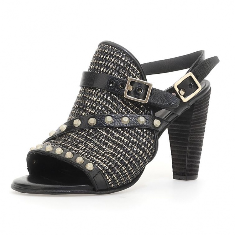 Sandalias A.S.98 Beckah Mujer Negras | ES-OVH398152