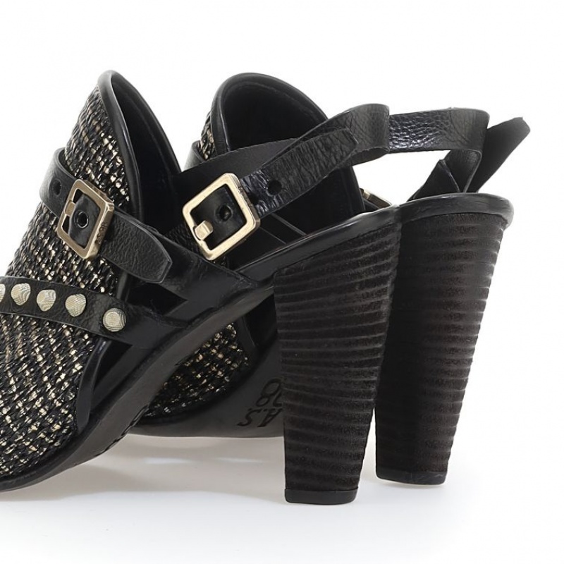 Sandalias A.S.98 Beckah Mujer Negras | ES-OVH398152