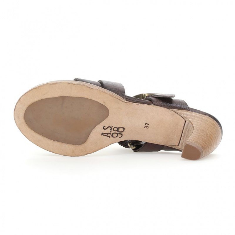 Sandalias A.S.98 Bernardine Mujer Chocolate | ES-QBA825104