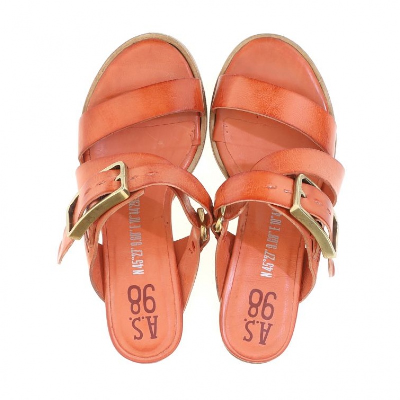 Sandalias A.S.98 Bernardine Mujer Naranjas | ES-HPM135486