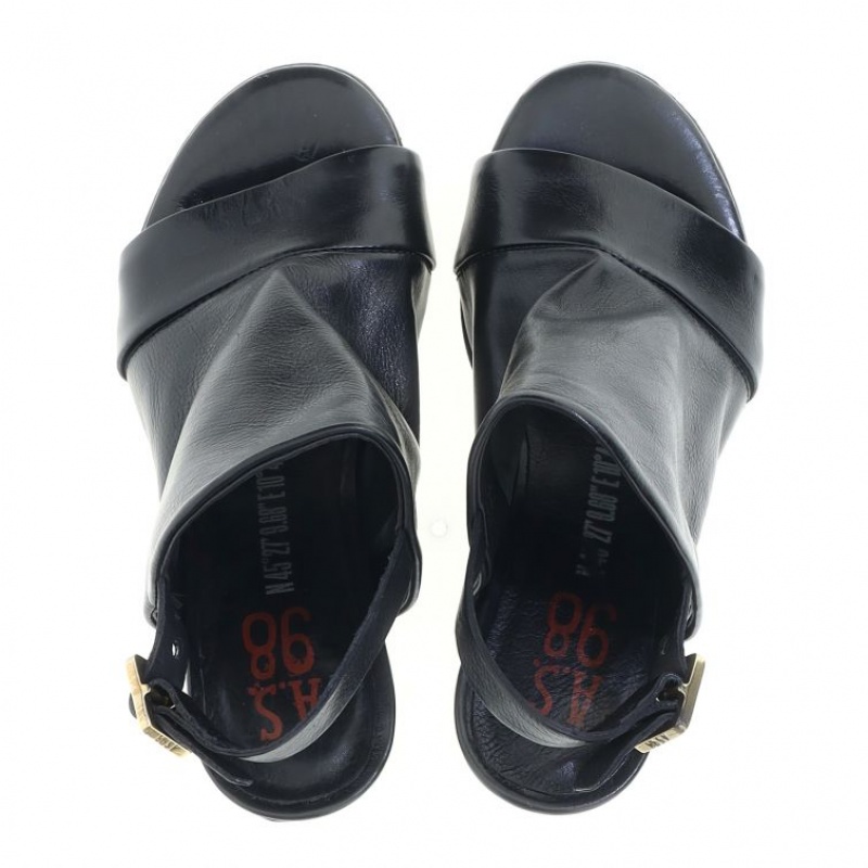 Sandalias A.S.98 Bertha Mujer Negras | ES-ITU407612