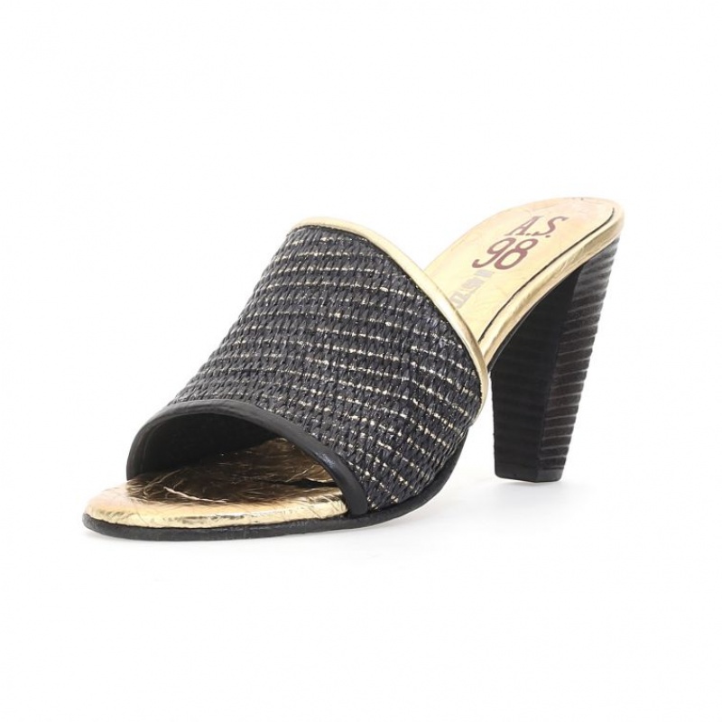 Sandalias A.S.98 Bethany Mujer Negras | ES-YNB913872