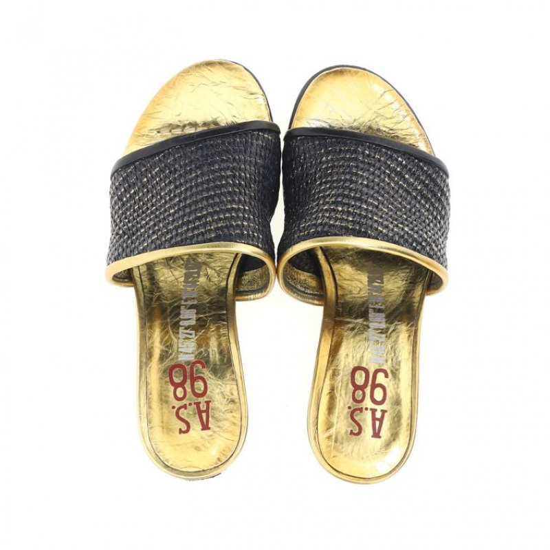 Sandalias A.S.98 Bethany Mujer Negras | ES-YNB913872