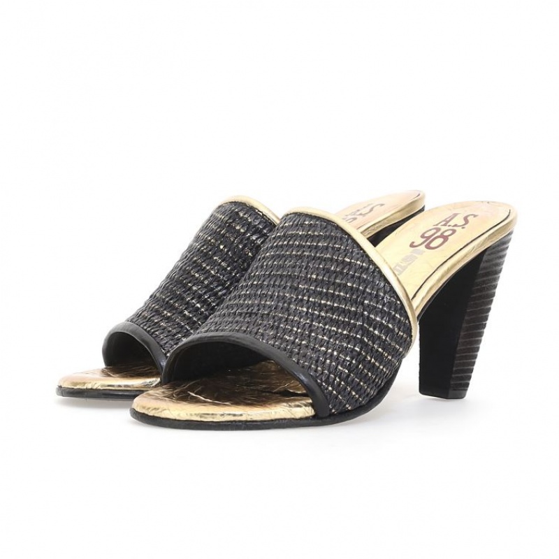 Sandalias A.S.98 Bethany Mujer Negras | ES-YNB913872