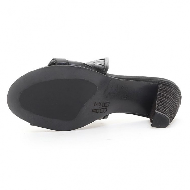 Sandalias A.S.98 Bethel Mujer Negras | ES-TCX621489