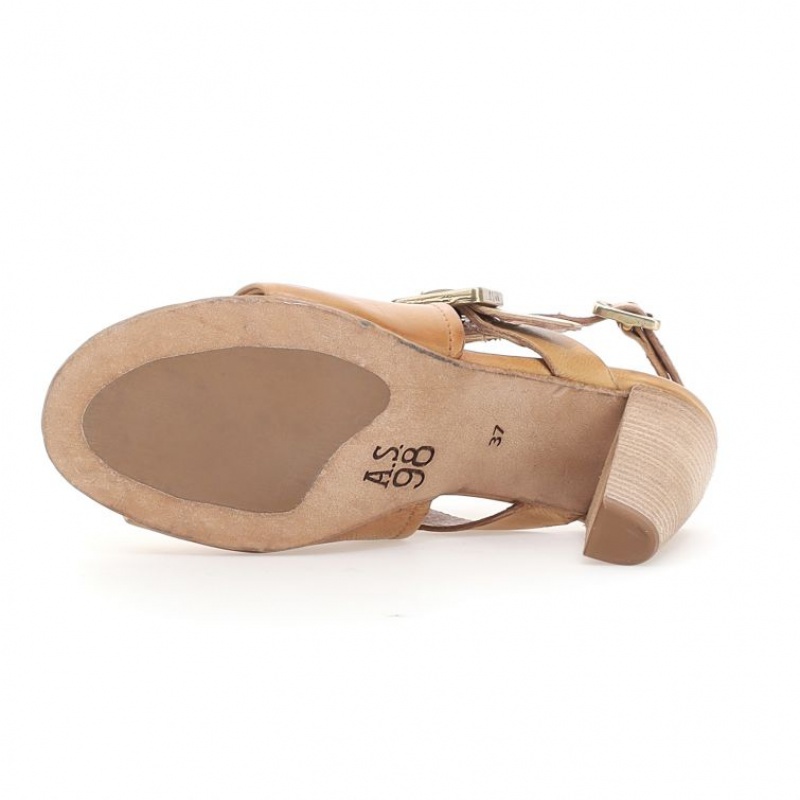 Sandalias A.S.98 Charlize Mujer Kaki | ES-RNW598632