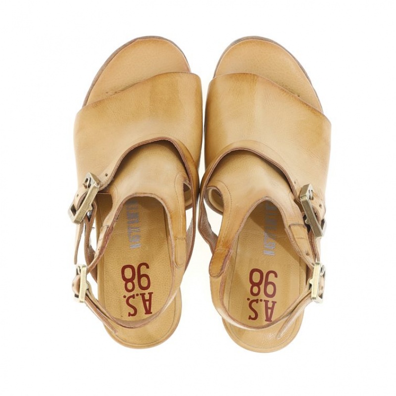 Sandalias A.S.98 Charlize Mujer Kaki | ES-RNW598632