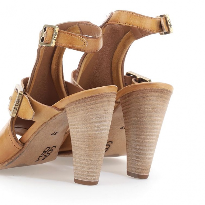 Sandalias A.S.98 Charlize Mujer Kaki | ES-RNW598632