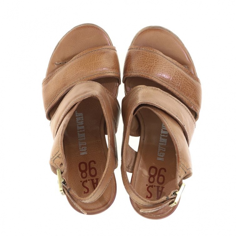 Sandalias A.S.98 Chastity Mujer Marrones | ES-SPL612894