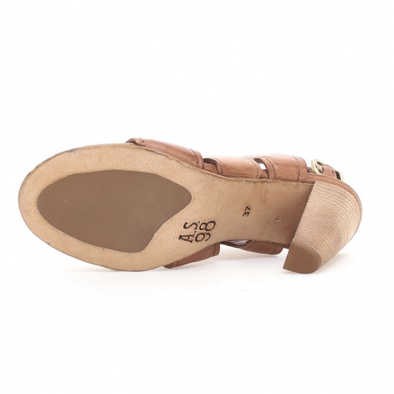 Sandalias A.S.98 Chastity Mujer Marrones | ES-SPL612894