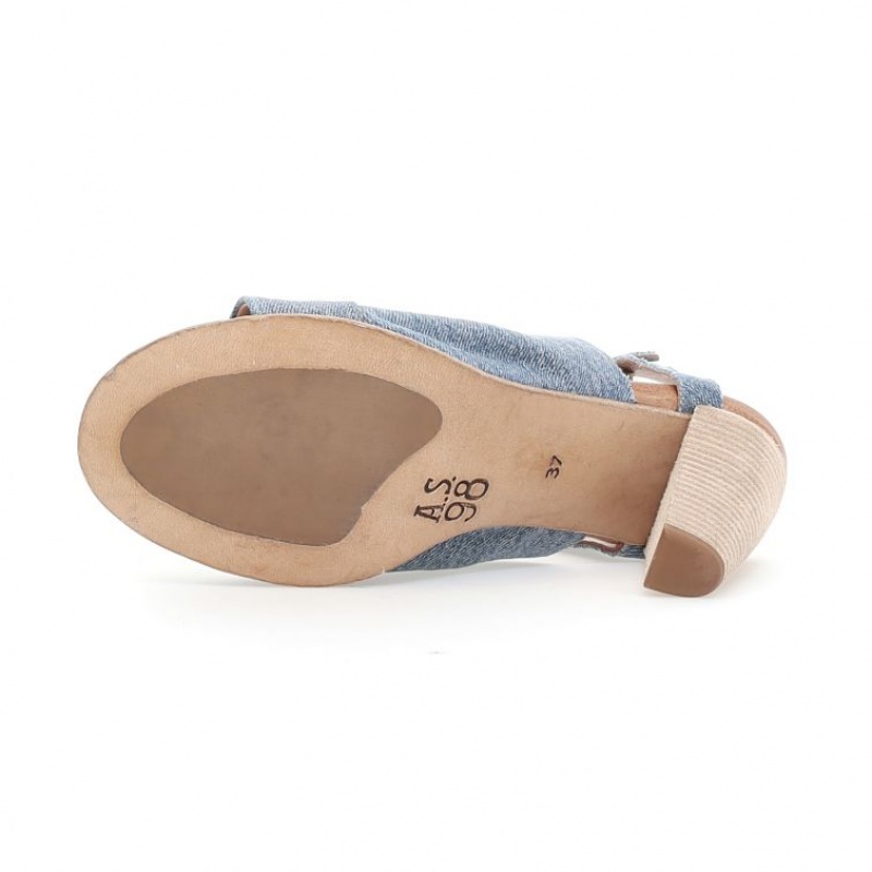 Sandalias A.S.98 Clarise Mujer Azules | ES-XFK482179