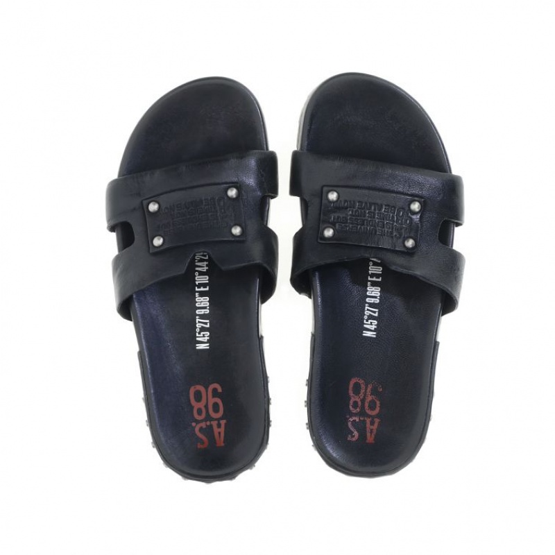 Sandalias A.S.98 Erin Mujer Negras | ES-DIT071396