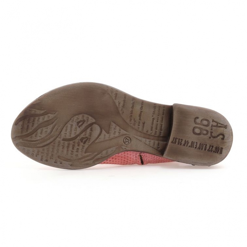 Sandalias A.S.98 Gomer Mujer Rosas | ES-NCL714083