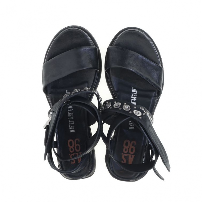 Sandalias A.S.98 Ladonna Mujer Negras | ES-IHJ328169