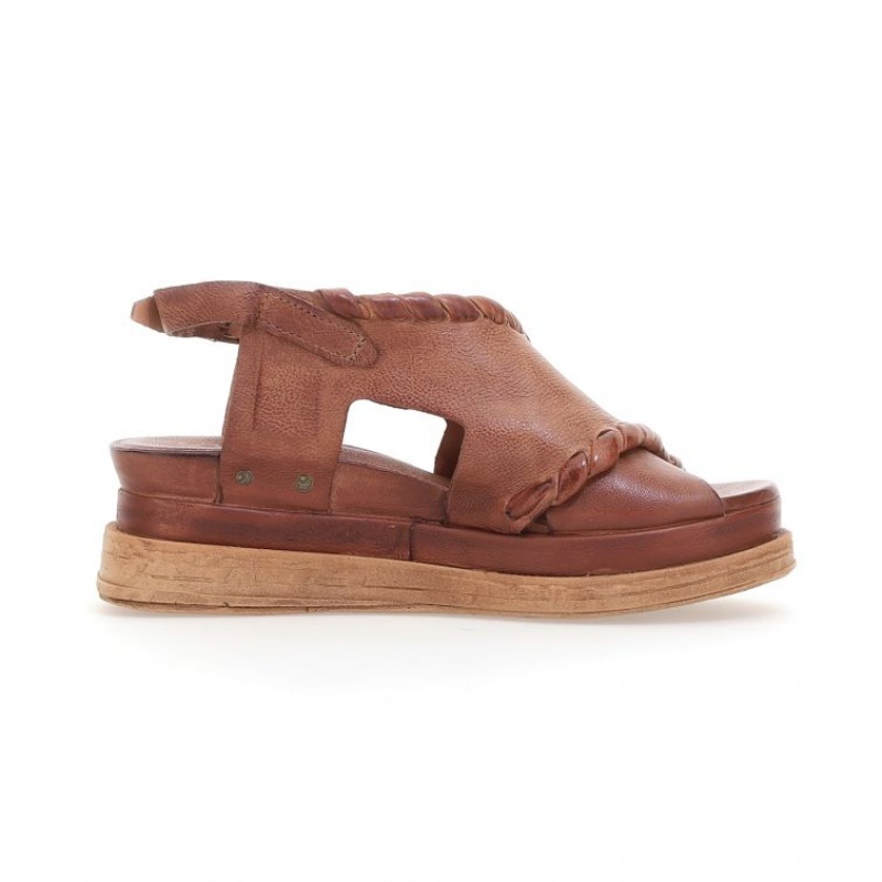 Sandalias A.S.98 Laz Mujer Kaki | ES-TYJ652817