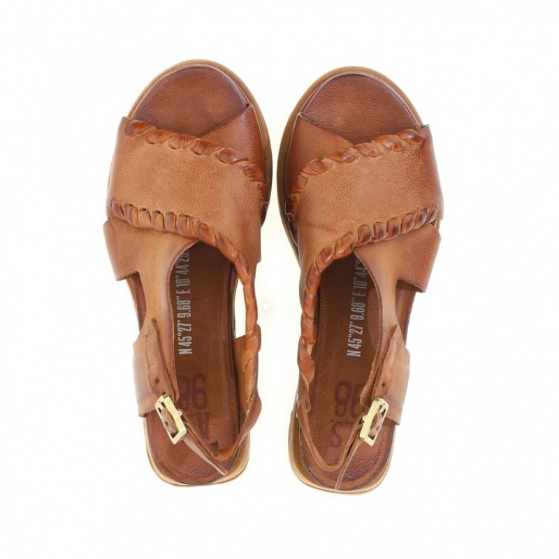 Sandalias A.S.98 Laz Mujer Kaki | ES-TYJ652817