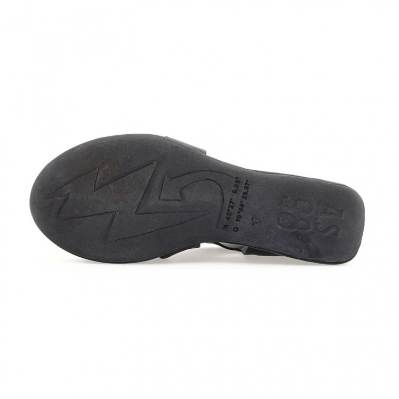 Sandalias A.S.98 Laz Mujer Negras | ES-PIZ689721