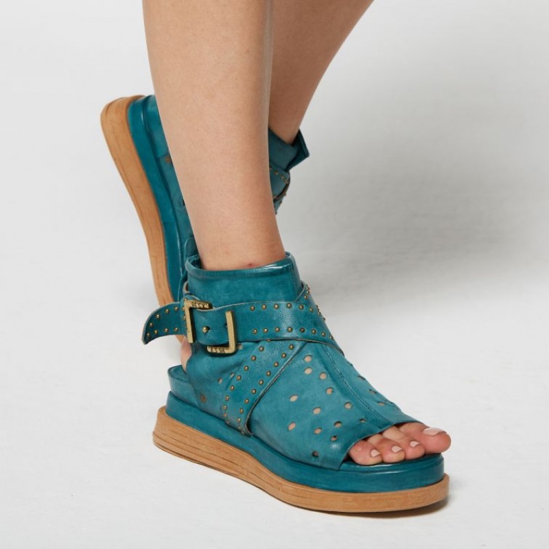 Sandalias A.S.98 Lenora Mujer Verde | ES-VJL028465