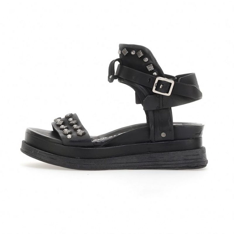 Sandalias A.S.98 Leta Mujer Negras | ES-OYH259376