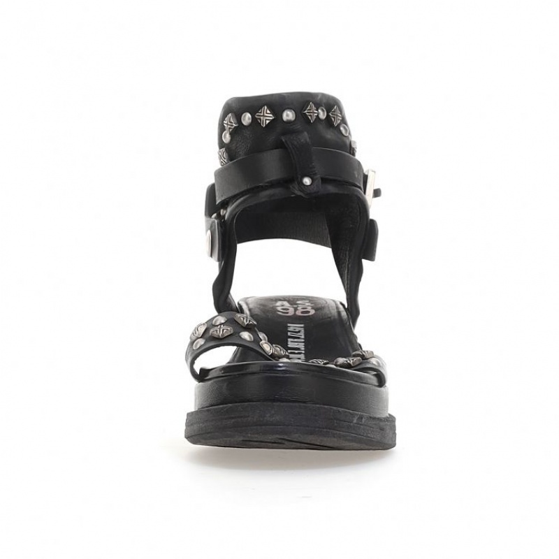 Sandalias A.S.98 Leta Mujer Negras | ES-OYH259376