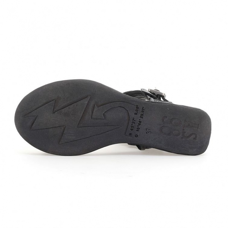 Sandalias A.S.98 Leta Mujer Negras | ES-OYH259376