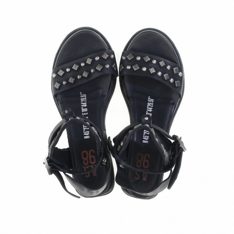 Sandalias A.S.98 Leta Mujer Negras | ES-OYH259376