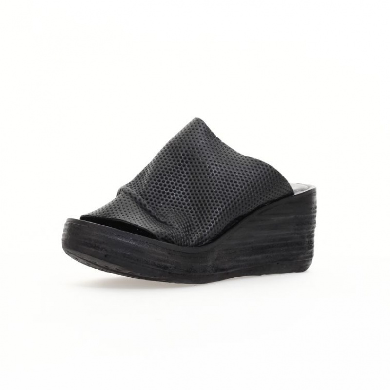 Sandalias A.S.98 Nanette Mujer Negras | ES-MUT784612