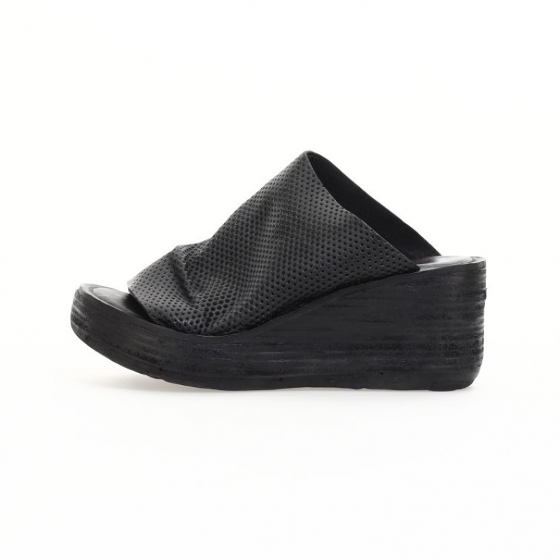 Sandalias A.S.98 Nanette Mujer Negras | ES-MUT784612