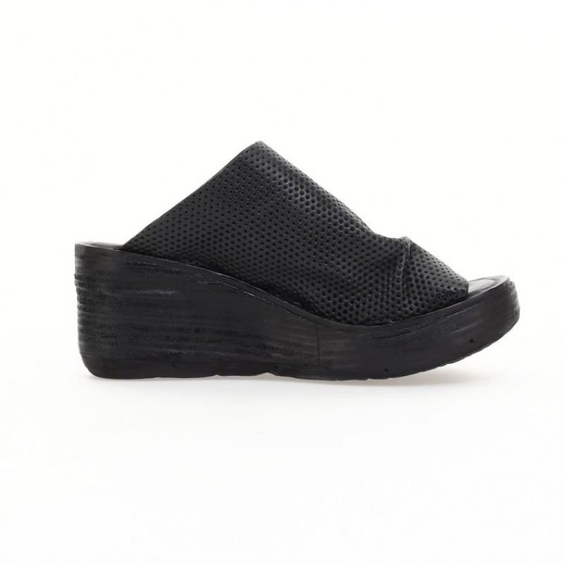 Sandalias A.S.98 Nanette Mujer Negras | ES-MUT784612