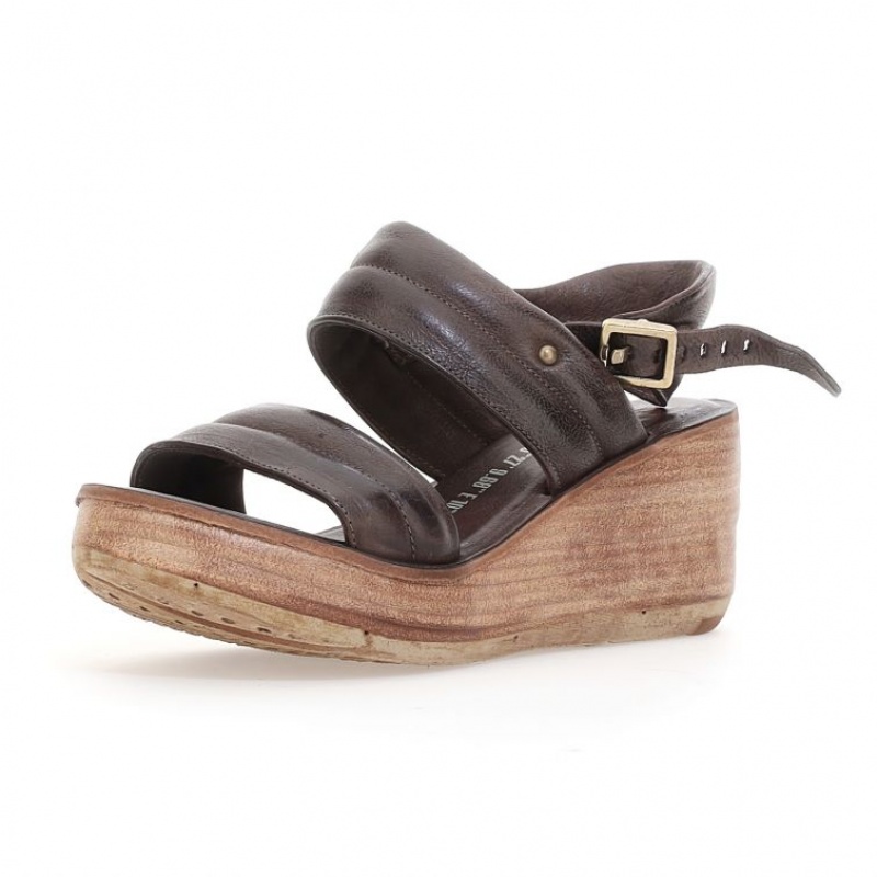 Sandalias A.S.98 Neely Mujer Chocolate | ES-HPI462917