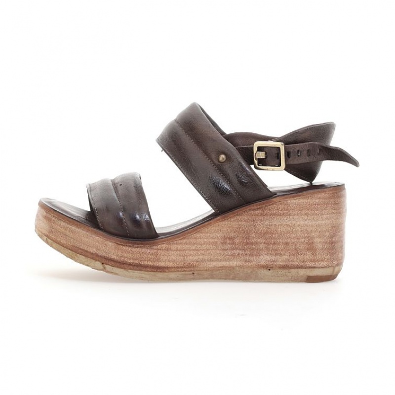 Sandalias A.S.98 Neely Mujer Chocolate | ES-HPI462917