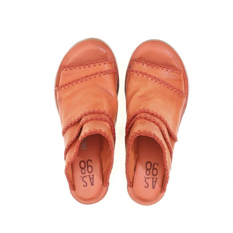 Sandalias A.S.98 Nivek Mujer Naranjas | ES-FGU516908