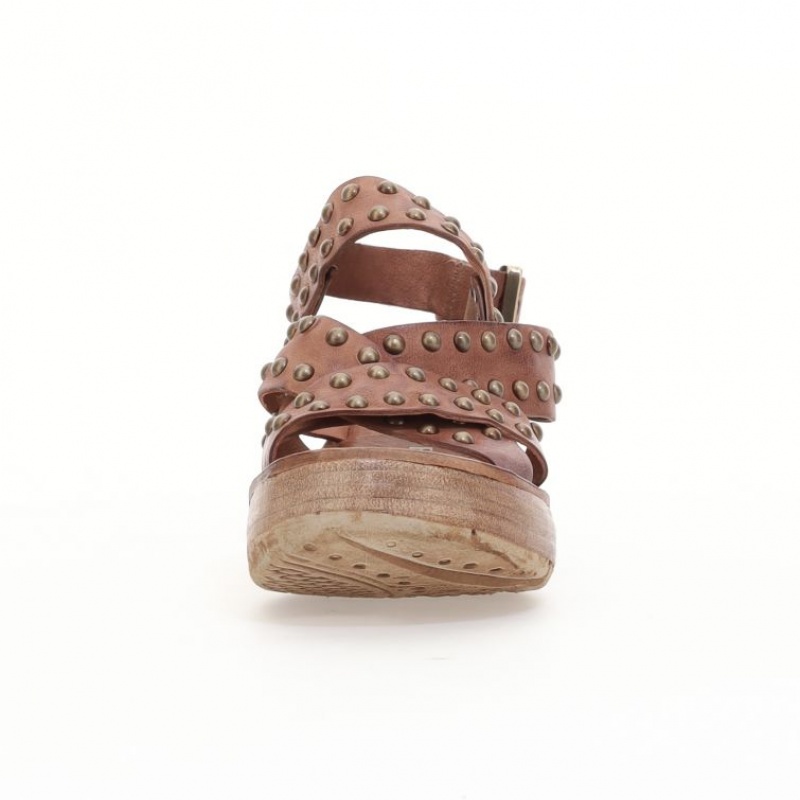 Sandalias A.S.98 Normand Mujer Kaki | ES-LQE135867